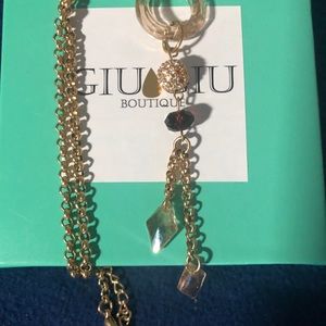 Oliver Weber 18KT Over Silver Crystal Necklace